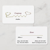 Gold Stethoscoop Visitekaartje (Voorkant / Achterkant)