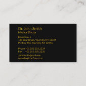 Gold Stethoscope ECG Wave EKG Line Medical Luxury Visitekaartje (Achterkant)