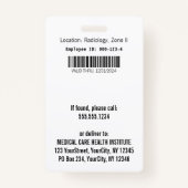 Gold Stethoscope ECG Wave EKG Line | Photo ID Badge (Achterkant)