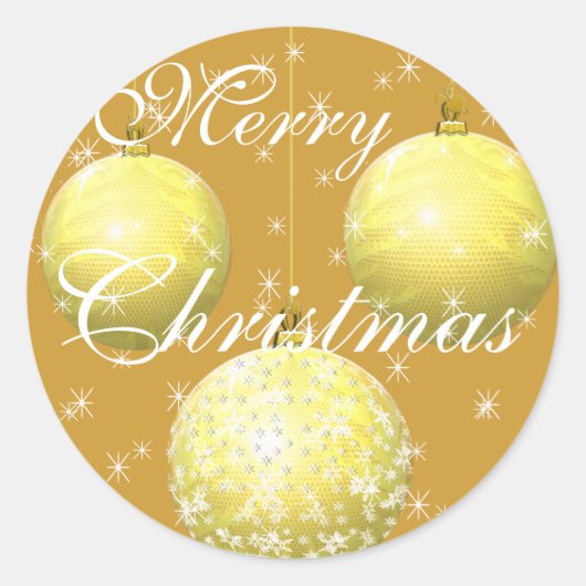 Gold Sticker Gold-kerstversieringen met sterren (Voorkant)