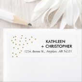 Gold Stippen Adres Label Polka Dots legant Simple (Insitu)