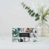 Gold Stippen Black Fotocollage fotograaf Visitekaartje (Staand voorkant)