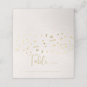 Gold Stippen Bridal Blush Pink Weddenschapskaarten Plaatskaartje (Buitenkant ongevouwen)