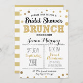 Gold Stippen Bridal Shower Kaart (Voorkant / Achterkant)