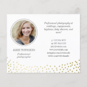 Gold Stippen Foto Collage Professional Fotograaf Flyer (Achterkant)