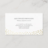 Gold Stippen Foto Collage Professional Fotograaf Visitekaartje (Achterkant)