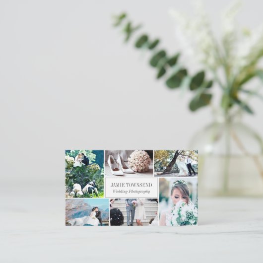 Gold Stippen Foto Collage Professional Fotograaf Visitekaartje (Staand voorkant)