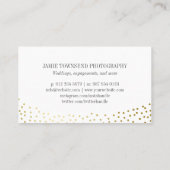 Gold Stippen Foto Collage Professional Fotograaf Visitekaartje (Achterkant)