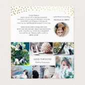 Gold Stippen Foto Collage Professional Fotograaf Visitekaartje (Buitenkant ongevouwen)