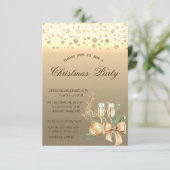 Gold Stippen kerstballen, rendierkerstfeest Kaart (Staand voorkant)