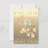 Gold Stippen kerstballen, rendierkerstfeest Kaart (Achterkant)