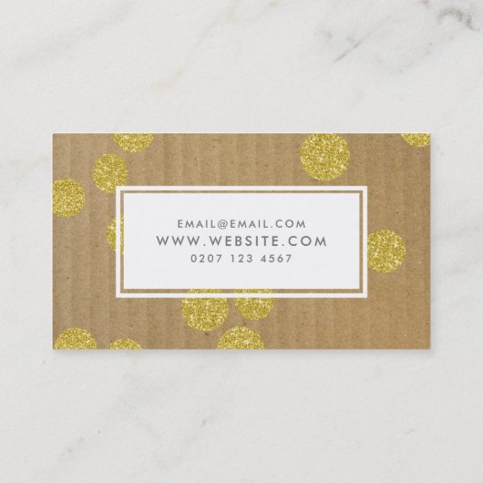 Gold Stippen Kraft Paper Modern make up art Visitekaartje (Achterkant)