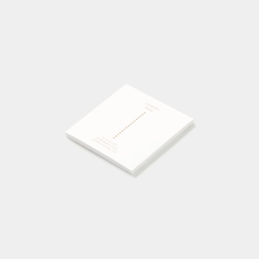 Gold Stippen Minimalist Simple Professional Post-it® Notes (Schuin)