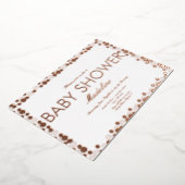 Gold Stippen Pattern Baby shower Folie Folie Feestdagenkaart (Gedraaid)