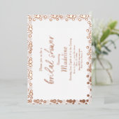 Gold Stippen Pattern Weddenschap Folie geprezen Ui Feestdagenkaart (Staand Voorkant)