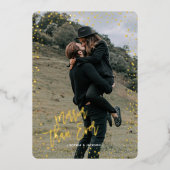 Gold stippen vrolijk kerstfeest echte Folie Kaart  (Voorkant)