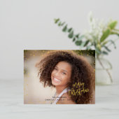 Gold stippen vrolijk kerstfeest echte Folie Kaart  (Staand Voorkant)