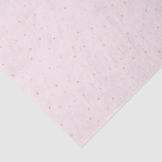 Gold Stippen Weefselpapier Roze Tissuepapier (Detail)