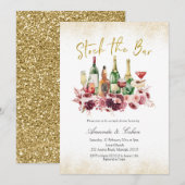 Gold Stock De Uitnodiging van het Koppel van de Ba (Voorkant / Achterkant)