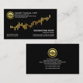 Gold Stock Exchange Graph Financial Consultant Visitekaartje (Voorkant / Achterkant)