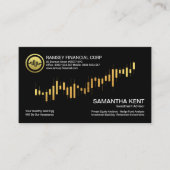 Gold Stock Exchange Graph Financial Consultant Visitekaartje (Voorkant)