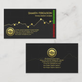 Gold Stock Exchange Graph Financial Stock Broker Visitekaartje (Voorkant / Achterkant)