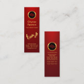 Gold Stock Exchange Index Red Vignette Mini Visitekaartje (Voorkant / Achterkant)