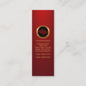 Gold Stock Exchange Index Red Vignette Mini Visitekaartje (Achterkant)