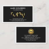 Gold Stock Financial Graph Lijst Visitekaartje (Voorkant / Achterkant)