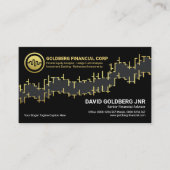 Gold Stock Forex Graph Financial Consultant Visitekaartje (Voorkant)