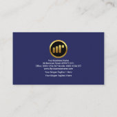 Gold Stock Graph Financial Investment Advisor Visitekaartje (Achterkant)