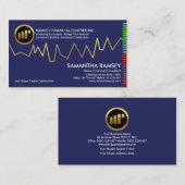 Gold Stock Graph Financial Investment Advisor Visitekaartje (Voorkant / Achterkant)