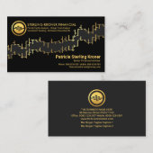 Gold Stock Graph Financial Visitekaartje (Voorkant / Achterkant)