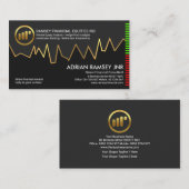 Gold Stock Investment Graph Financial Consultant Visitekaartje (Voorkant / Achterkant)