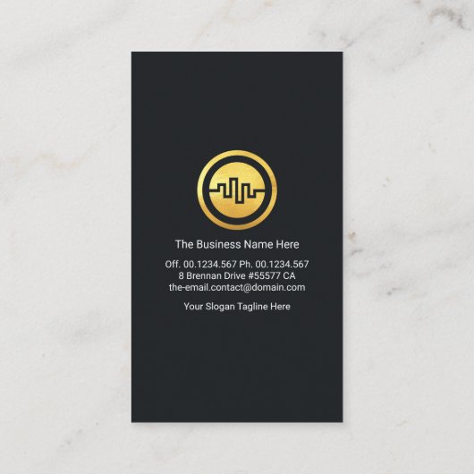 Gold Stock Share Bar Graph Visitekaartje (Achterkant)