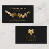 Gold Stock Share Market Index Graph Financial Visitekaartje (Voorkant / Achterkant)