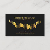 Gold Stock Share Market Index Graph Financial Visitekaartje (Voorkant)