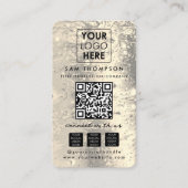 Gold Stone Connect with Us Social Media QR Code Visitekaartje (Voorkant)