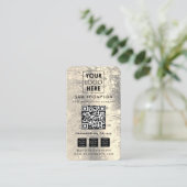 Gold Stone Connect with Us Social Media QR Code Visitekaartje (Staand voorkant)