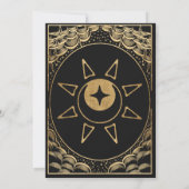 Gold Stormy Tarot Kaart Vintage huwelijksuitnodigi (Achterkant)