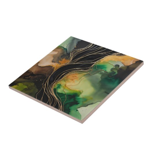 Gold Strand Abstract Tegeltje (Zijkant)