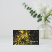 Gold Strands Fractal Visitekaartje (Staand voorkant)