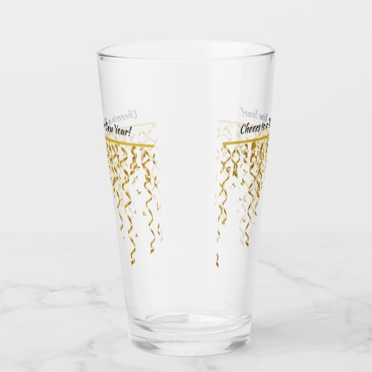 Gold Streamers, een beter nieuwjaar Glas (Rechts)