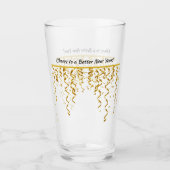 Gold Streamers, een beter nieuwjaar Glas (Voorkant)