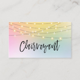 *~* Gold String Lights Clairvoyant Reader Pastel Visitekaartje