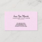 *~* Gold String Lights Clairvoyant Reader Pastel Visitekaartje (Achterkant)