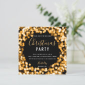 Gold String Lights Enterprise-kerstfeest Kaart (Staand voorkant)