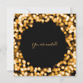 Gold String Lights Enterprise-kerstfeest Kaart (Achterkant)