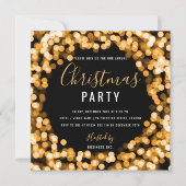 Gold String Lights Enterprise-kerstfeest Kaart (Voorkant)