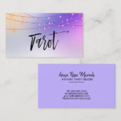 *~* Gold String Lights Ombre Pastel Tarot Reader Visitekaartje (Voorkant / Achterkant)